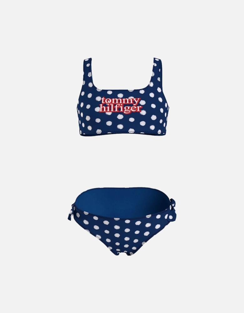 Girls Swim Bralette/Bikini Set, Hilfiger Polka Dot