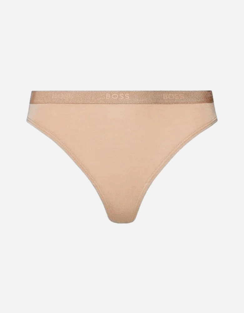 CI Logo Waistband Thong, Light/Pastel Brown