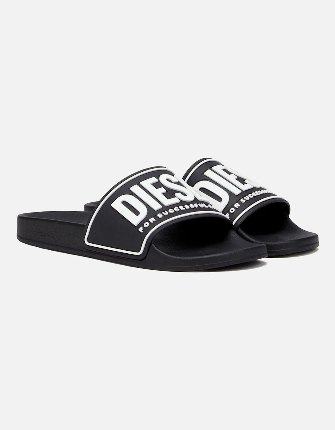 Sa-Mayemi Pool Slides With 3D Logo, Black, 7 of 6