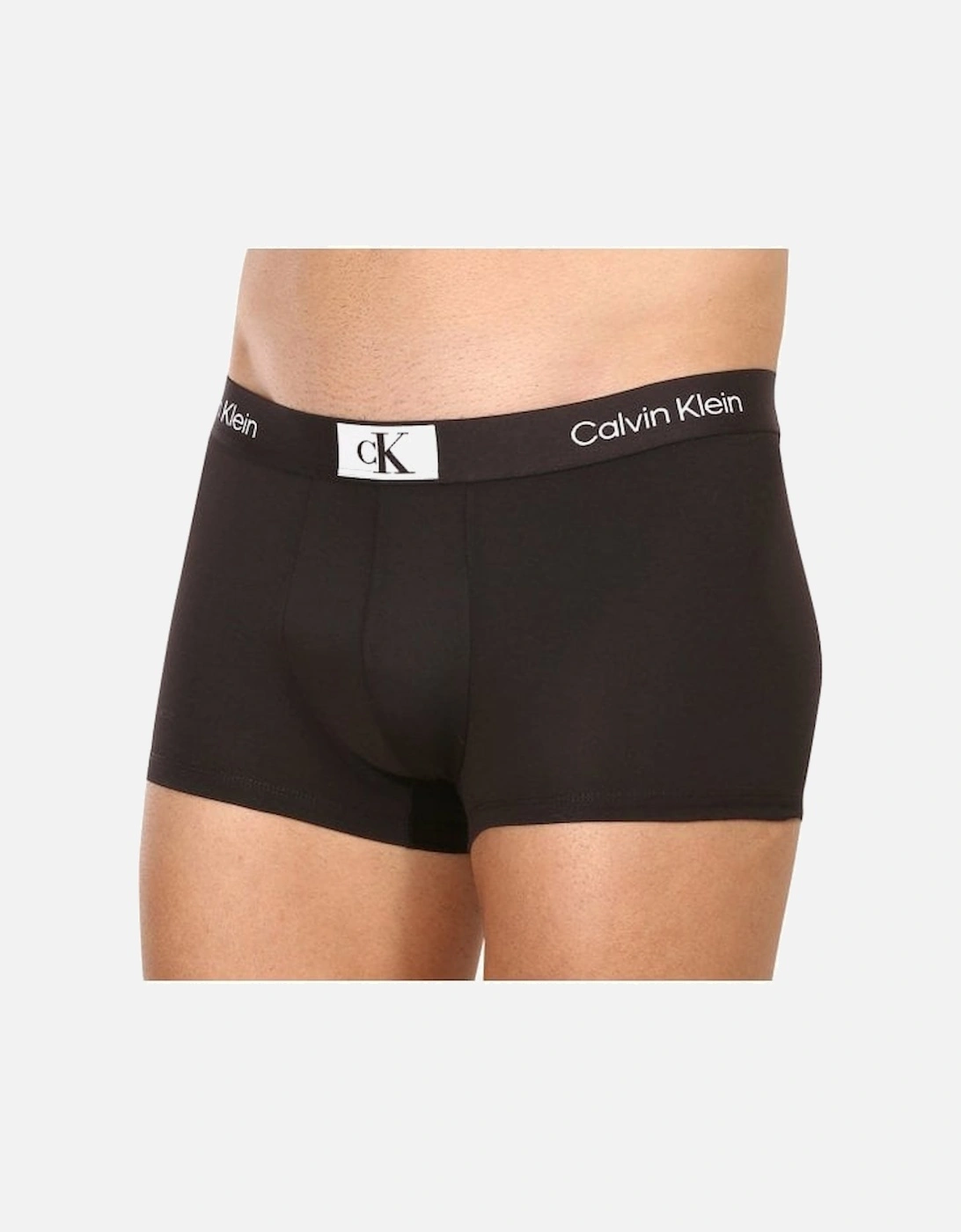 CK 1996 3-Pack Microfibre Low-Rise Boxer Trunks, Black/White/Grey