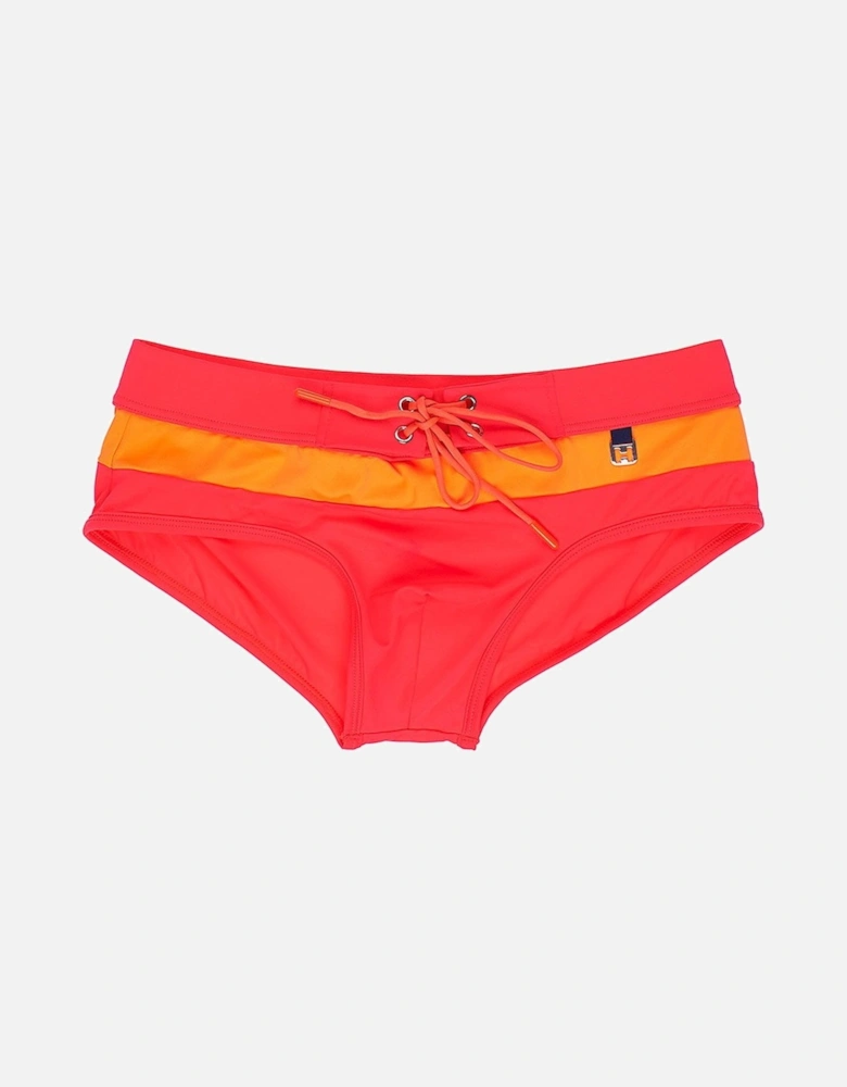 Barbado Swim Midi Briefs, Red