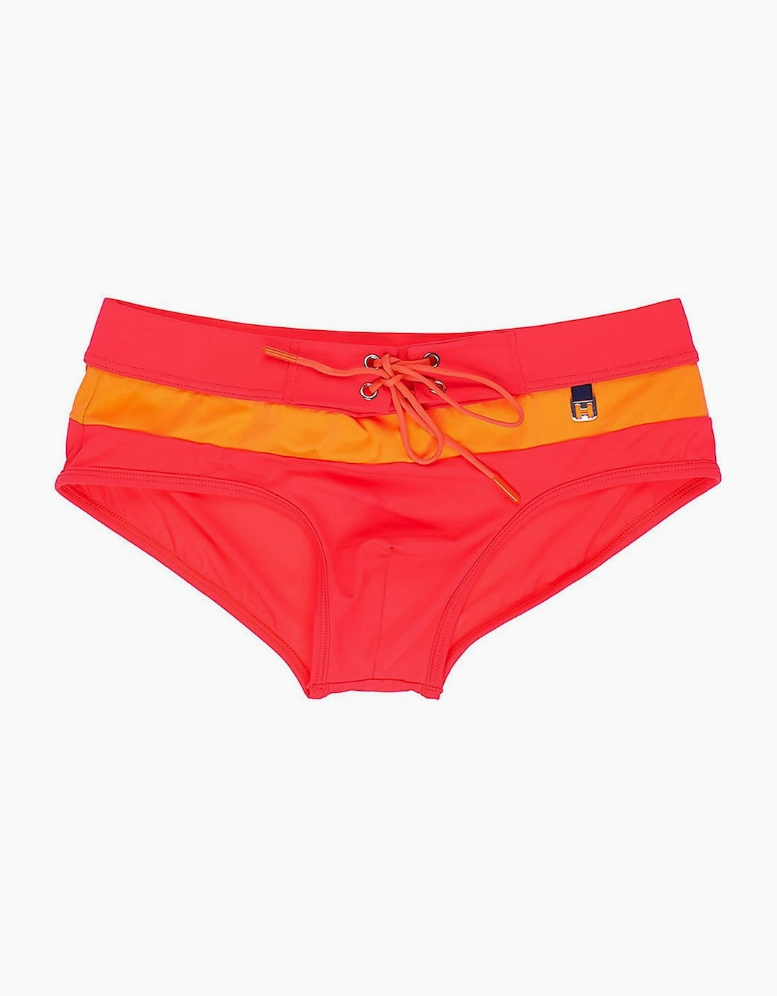 HOM Hom Men's Barbado Swim Midi Briefs, Red