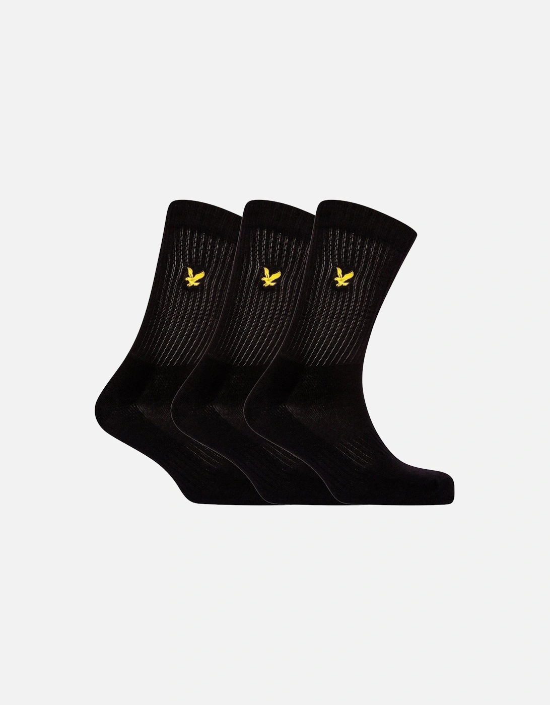 3-Pack Hamilton Sports Socks, Black, 3 of 2