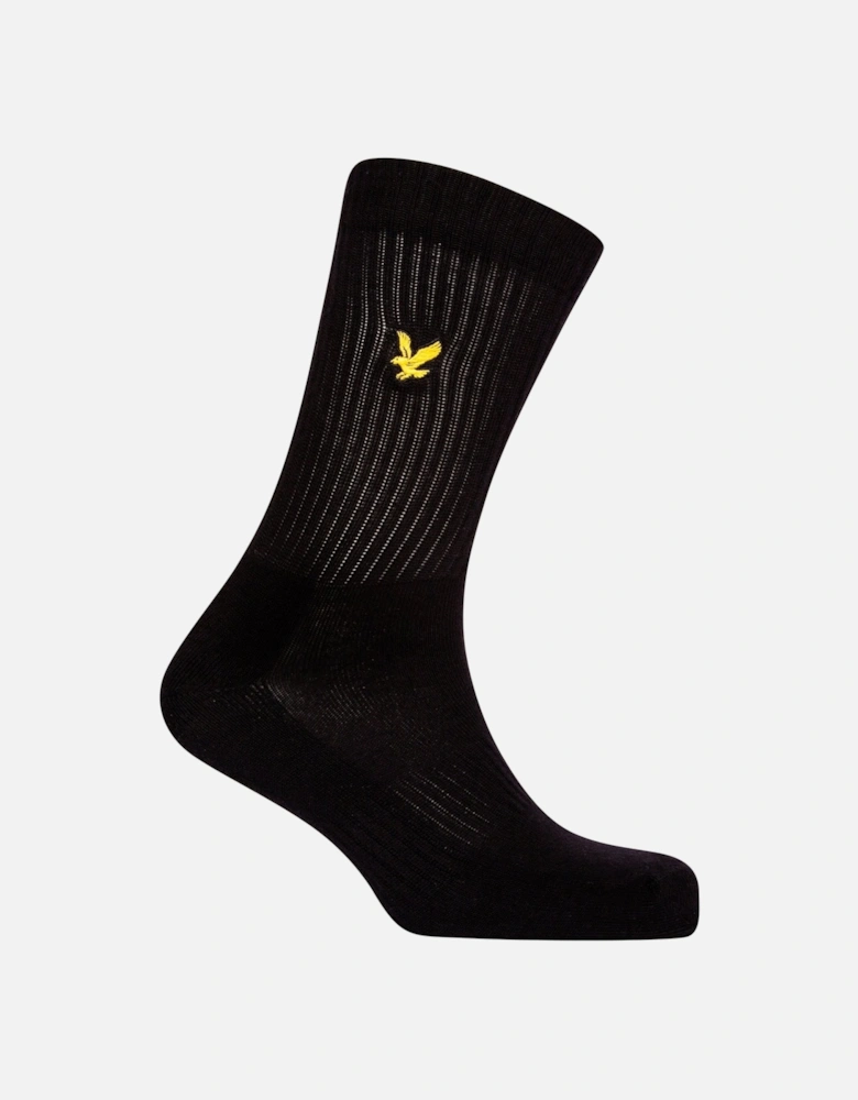 3-Pack Hamilton Sports Socks, Black