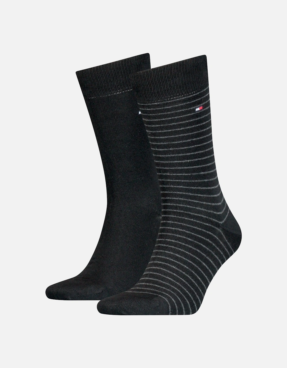 2-Pack Small Stripe Socks, Black, 5 of 4