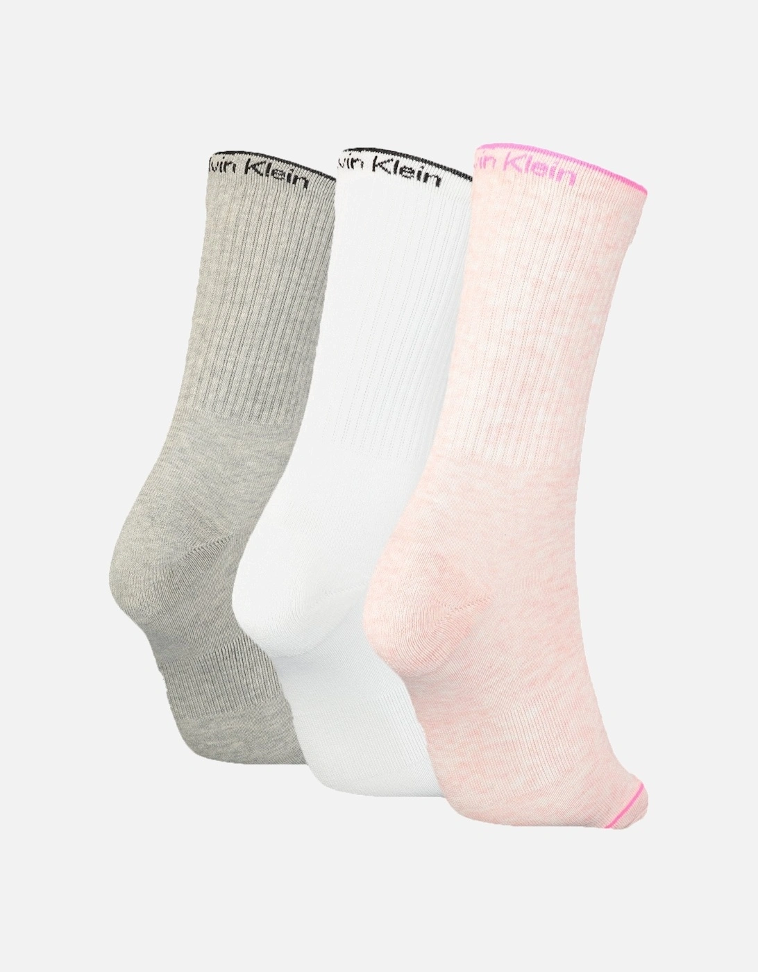 3-Pack Fine Line Women's Sports Socks, Pink Melange Combo