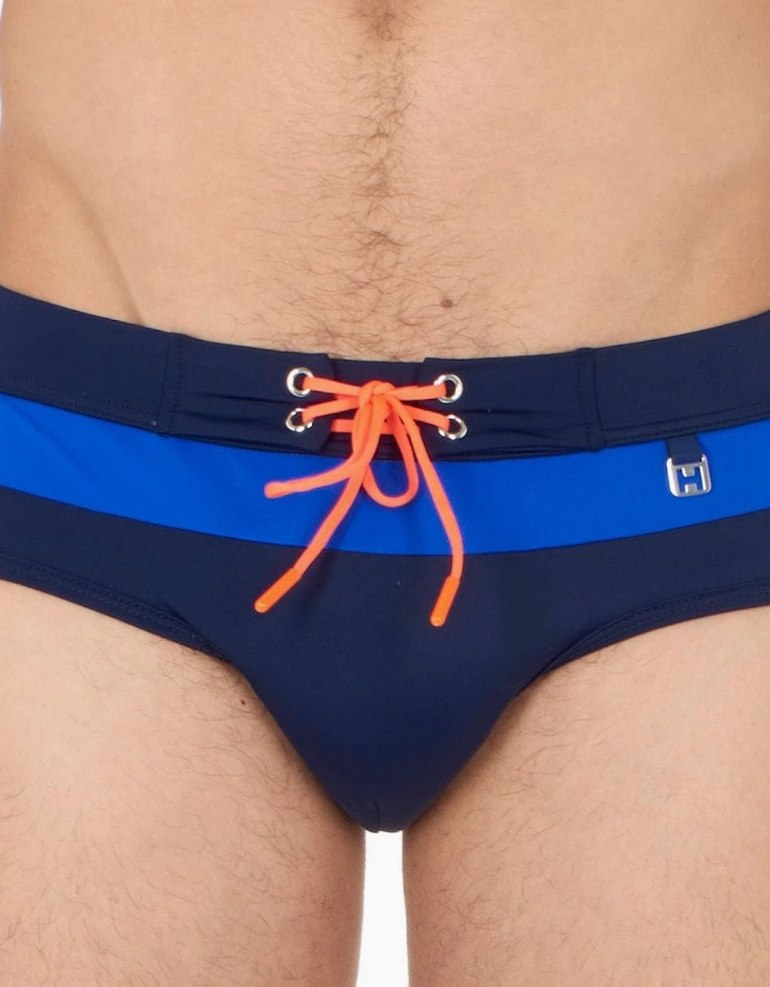 HOM Hom Men's Barbado Swim Midi Briefs, Navy