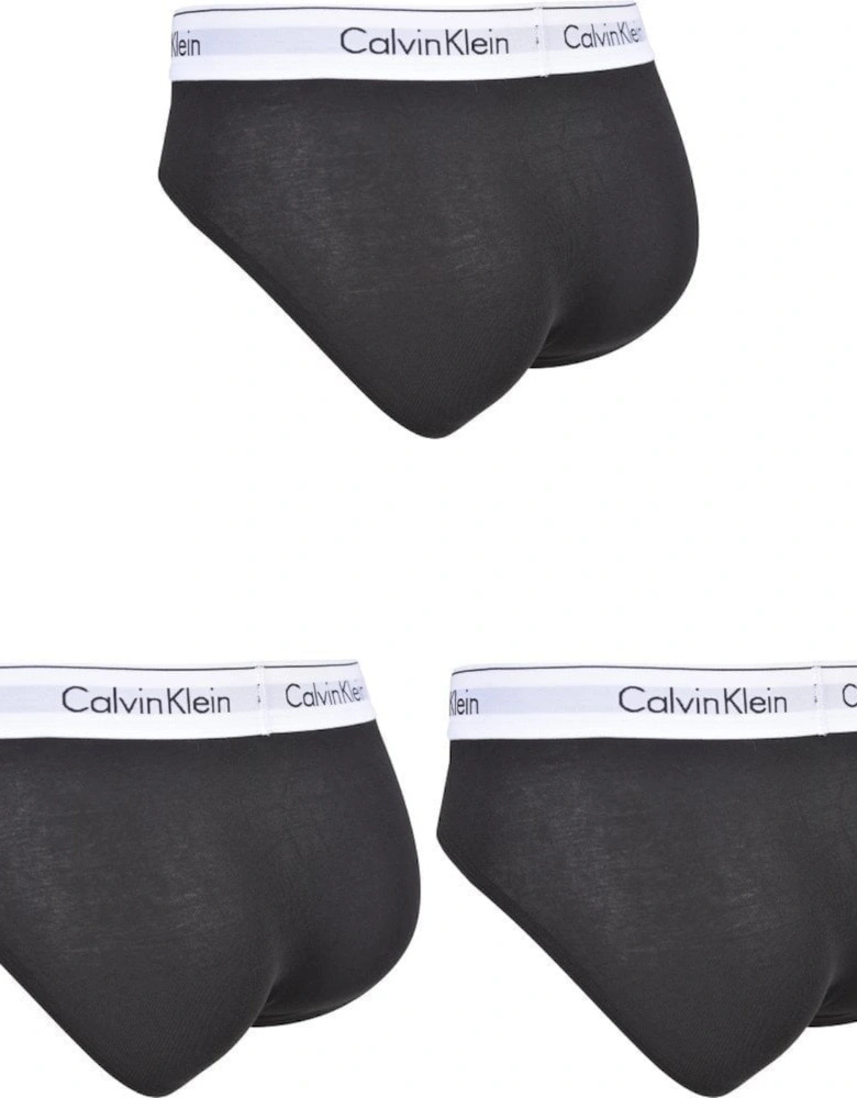 Modern Cotton Stretch 3-Pack Men's Briefs, Black/white