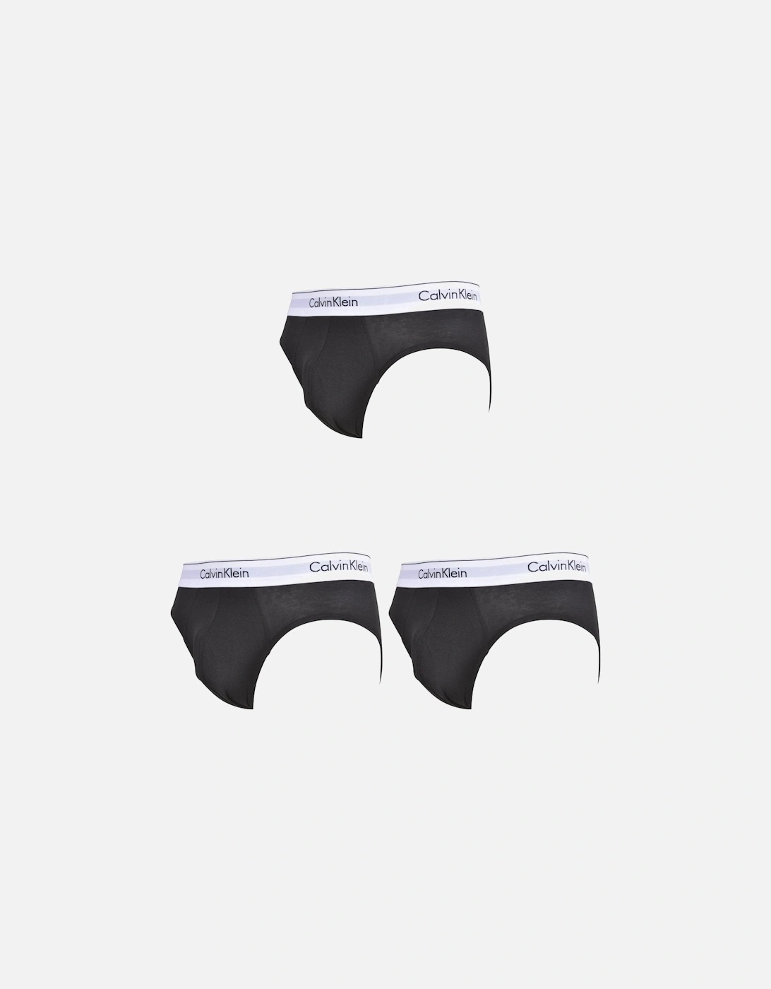 Modern Cotton Stretch 3-Pack Men's Briefs, Black/white