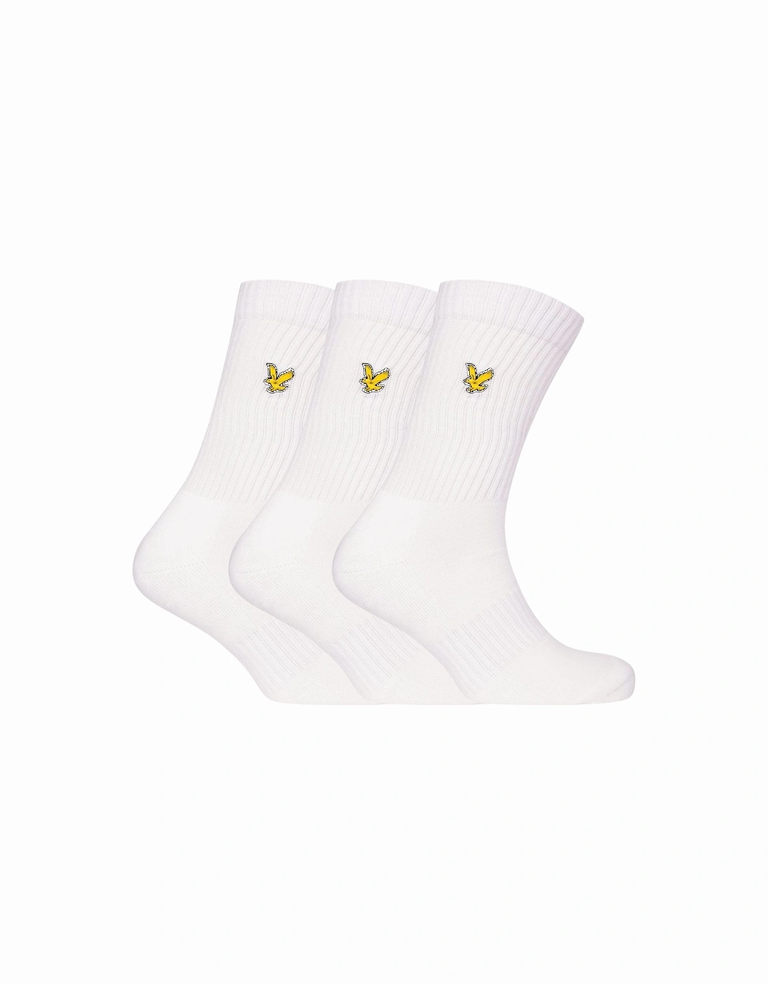 3-Pack Hamilton Sports Socks, White, 3 of 2