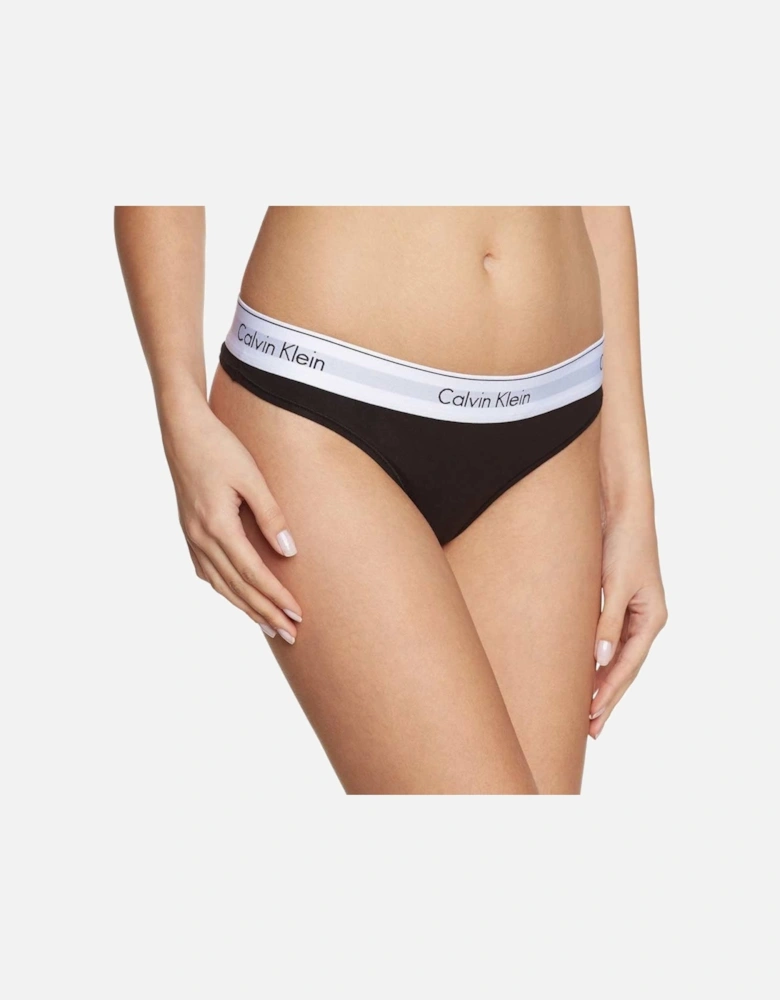 Modern Cotton Thong, Black