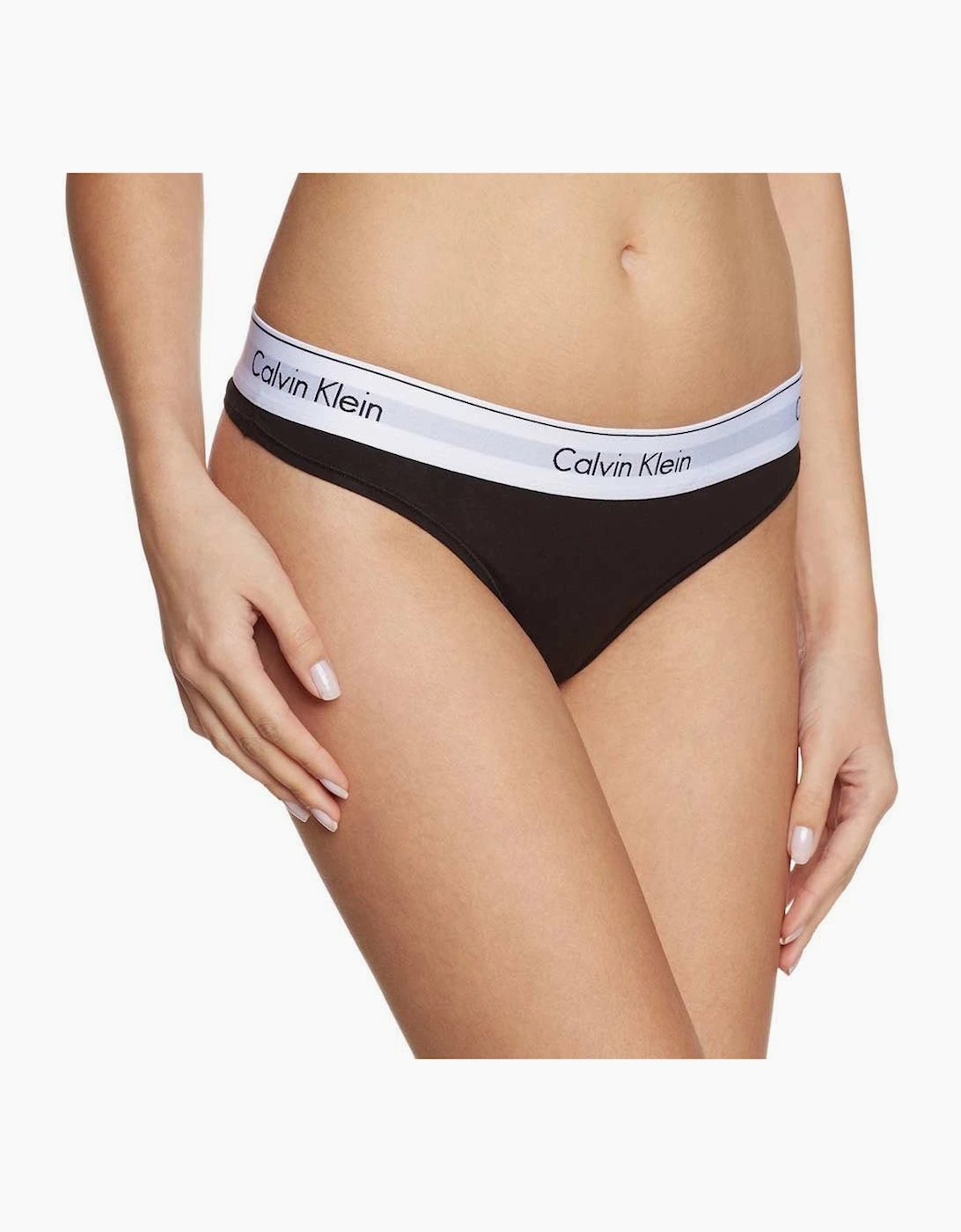 Calvin Klein Women's Modern Cotton Thong, Black - Size: 12