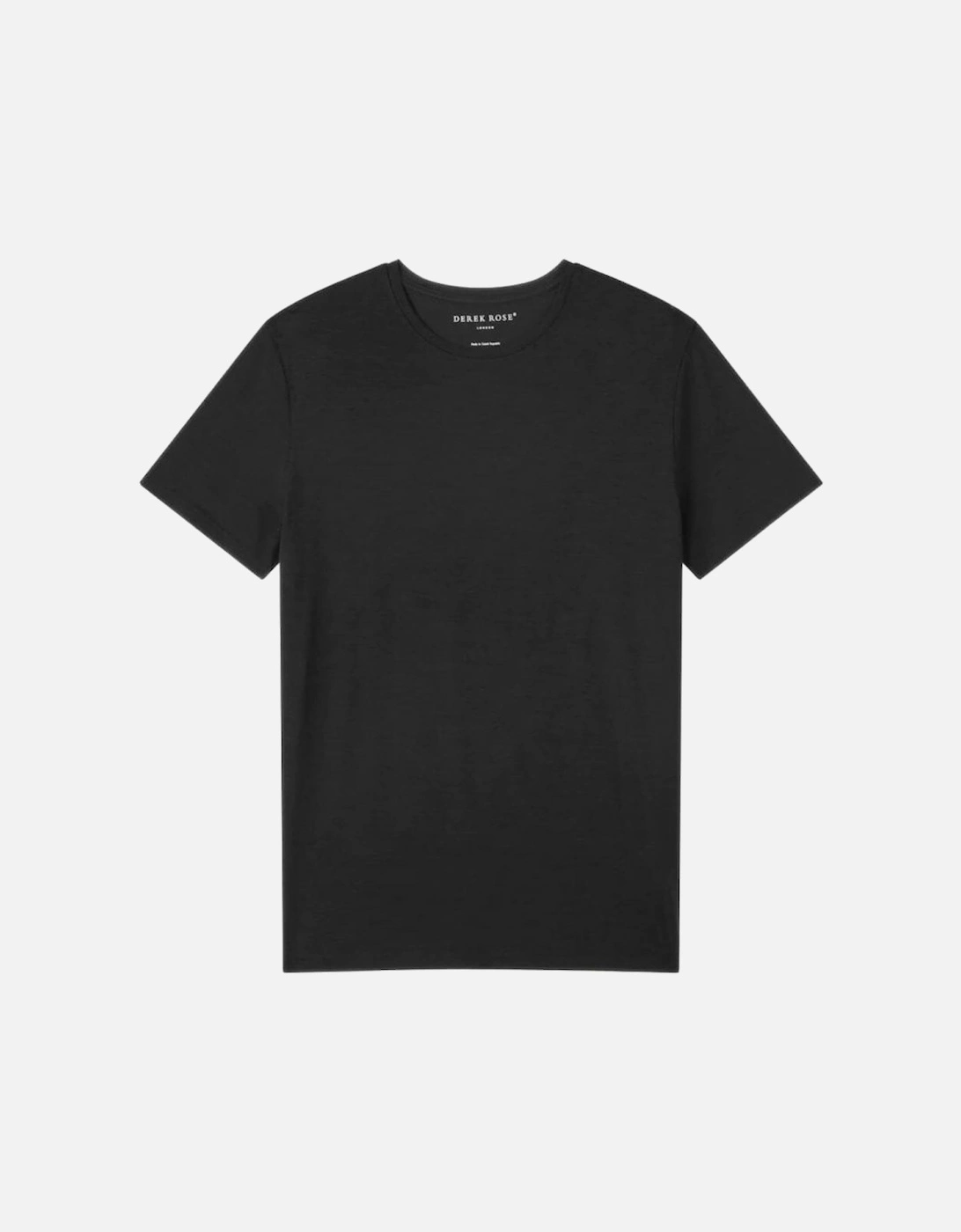 Basel Micromodal Stretch T-Shirt, Black, 7 of 6