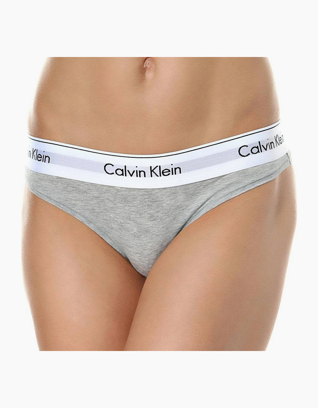 Calvin Klein Women's Grey Modern Cotton Thong, Heather  16 Xl
