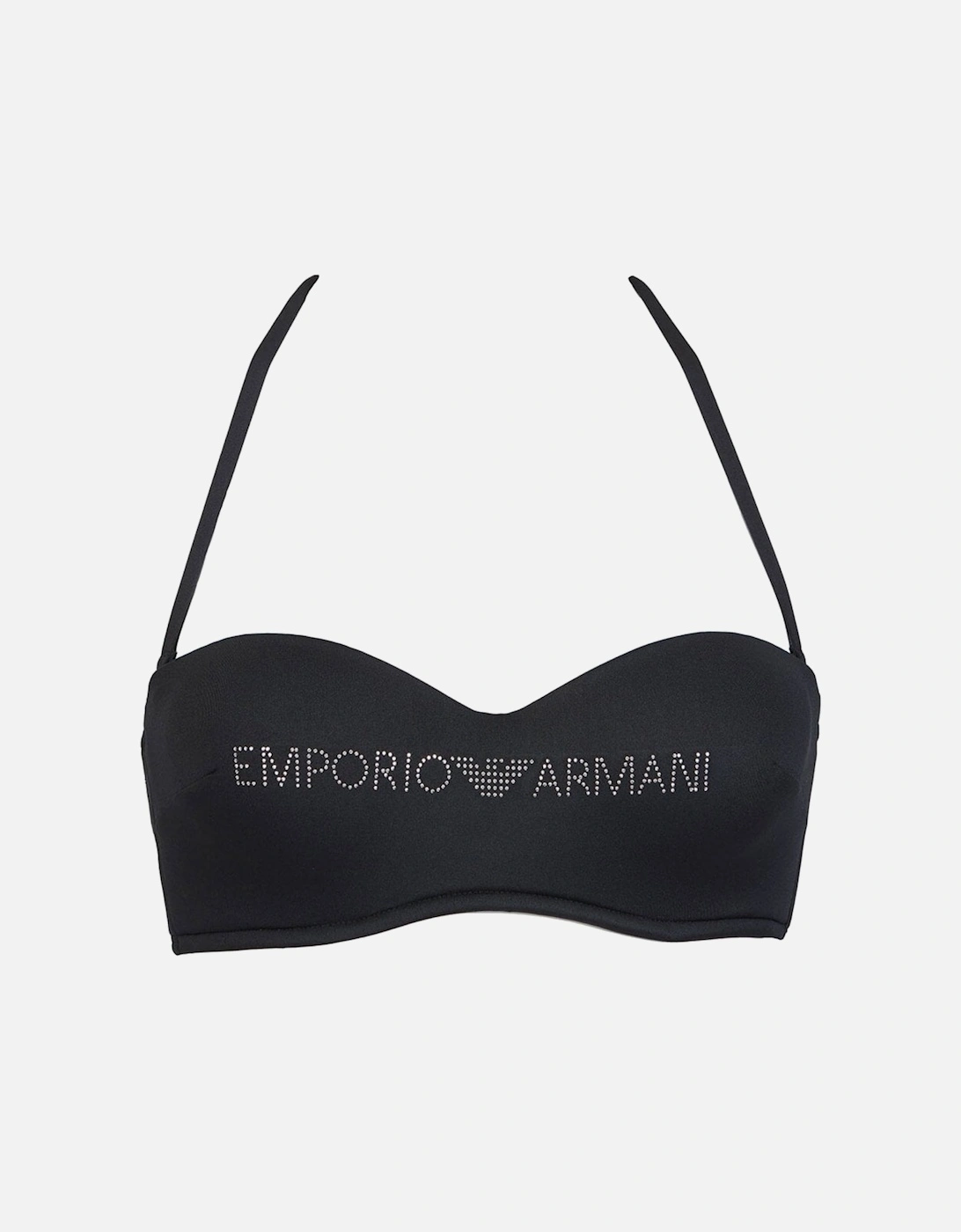 Logo Padded Bikini Top, Black, 6 of 5