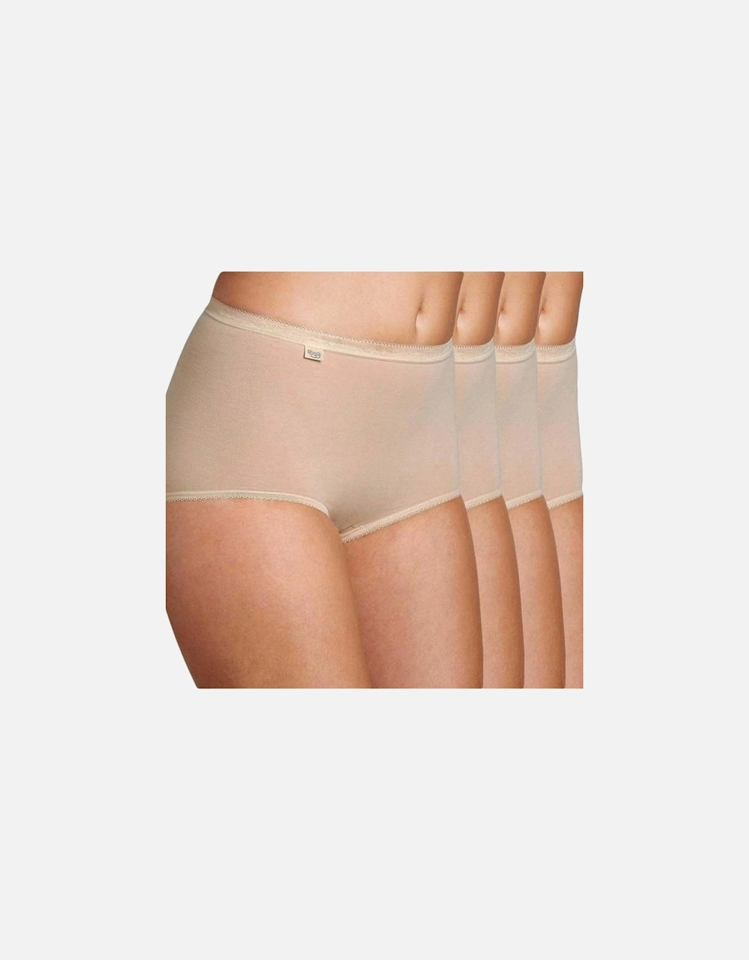 Basic+ 4 Pack Maxi Brief, Skin, 3 of 2