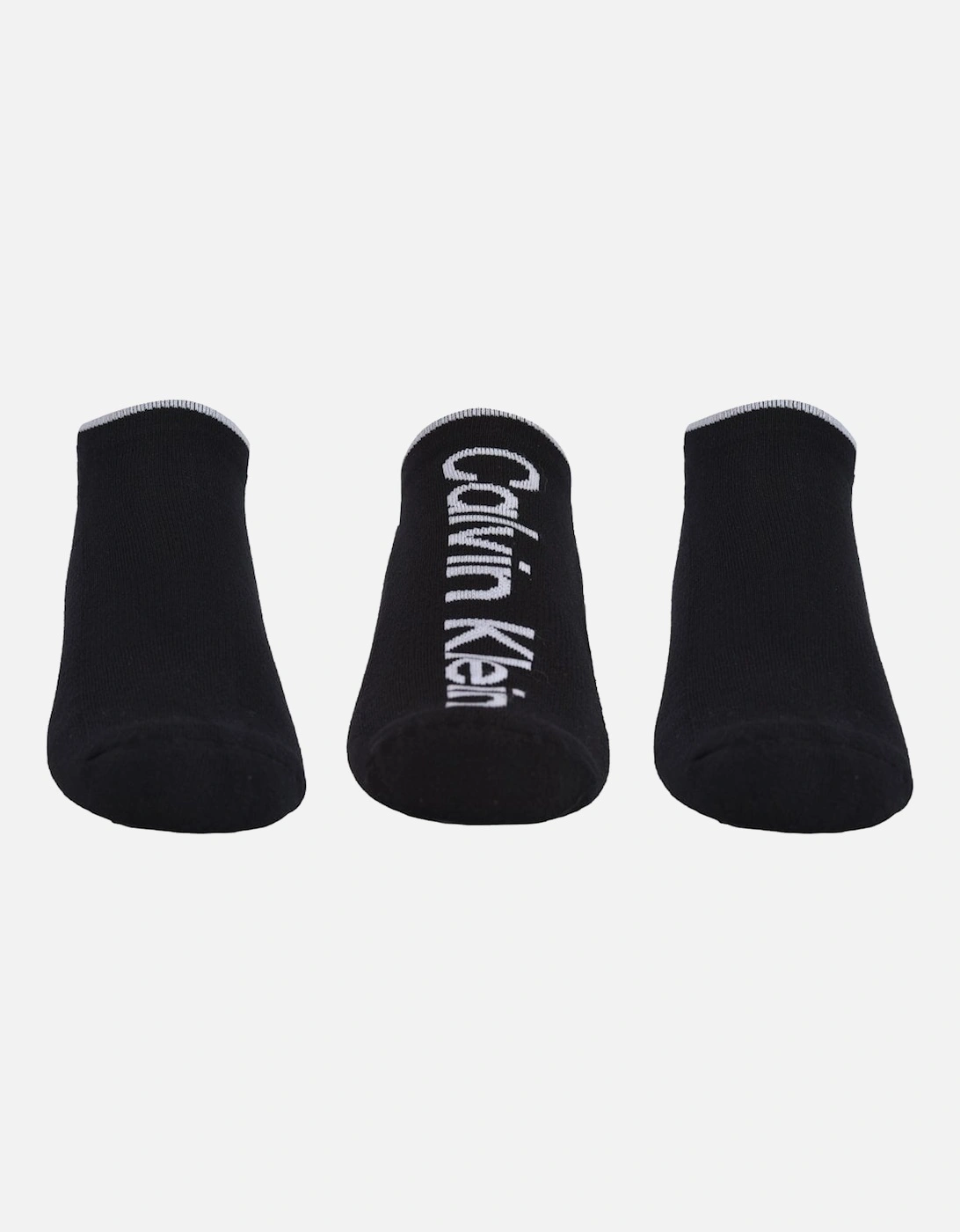 3-Pack Logo Sports Trainer Socks, Black