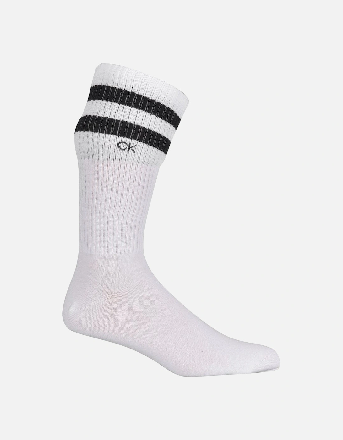 2-Pack Stripes Casual Sports Socks, White