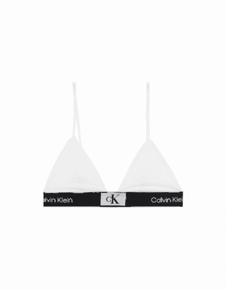 CK 1996 Unlined Triangle Bra, White