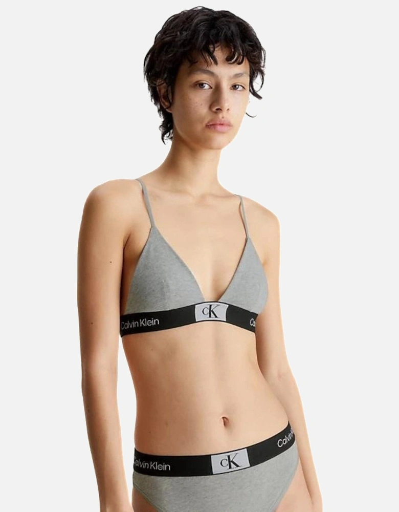 CK 1996 Unlined Triangle Bra, Grey Heather