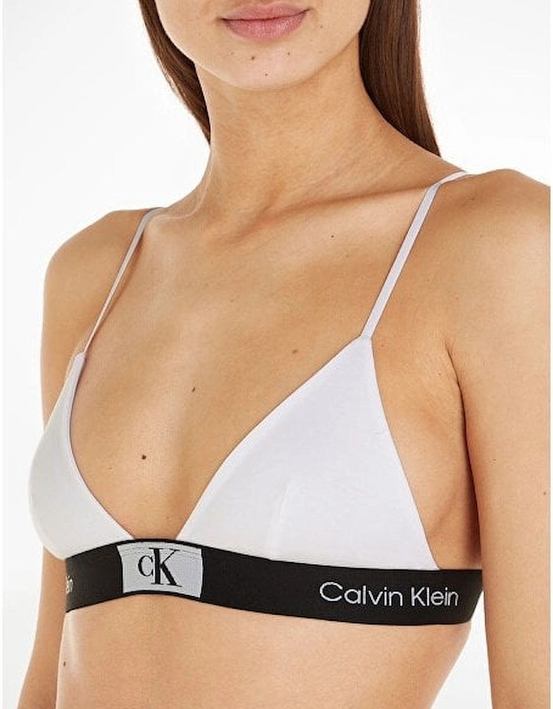 CK 1996 Unlined Triangle Bra, White