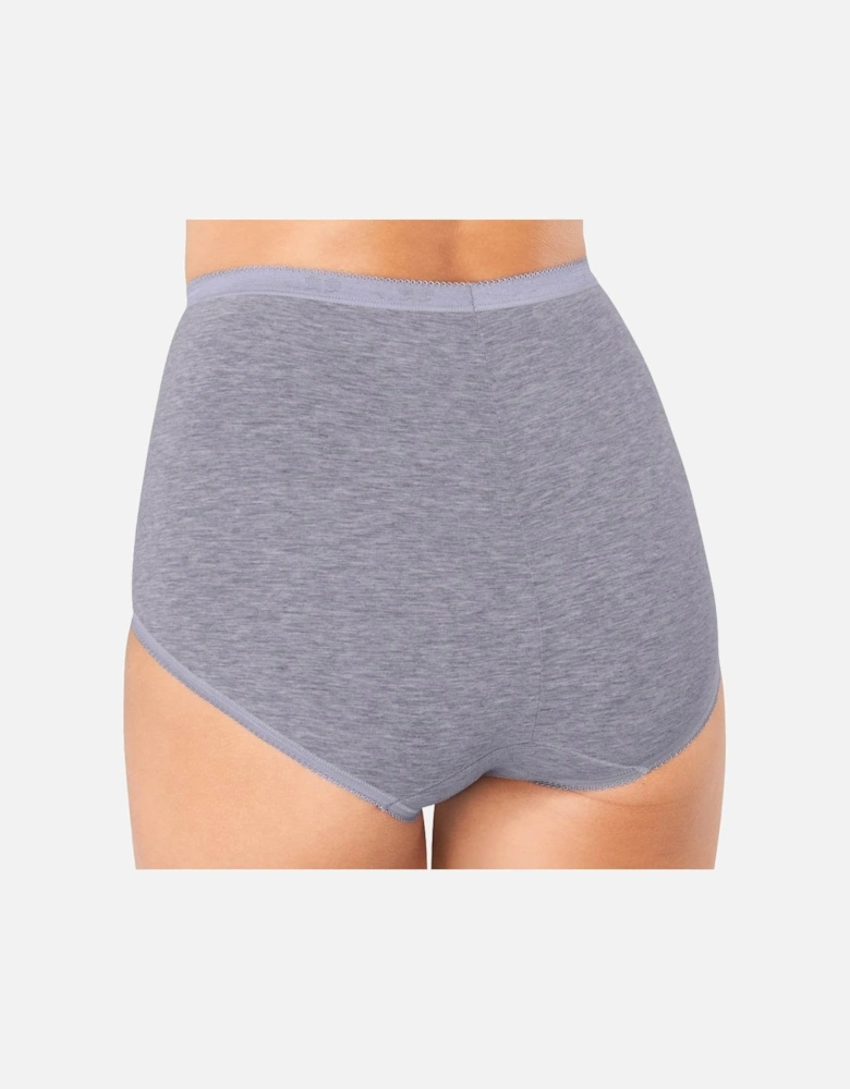 Basic 4 Pack Maxi Brief, Grey Melange