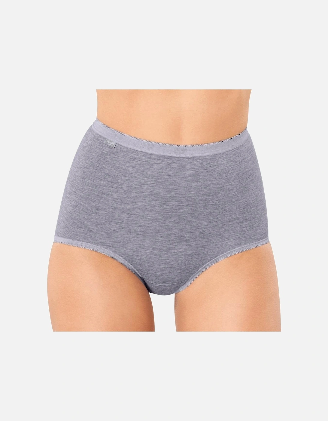 Basic 4 Pack Maxi Brief, Grey Melange