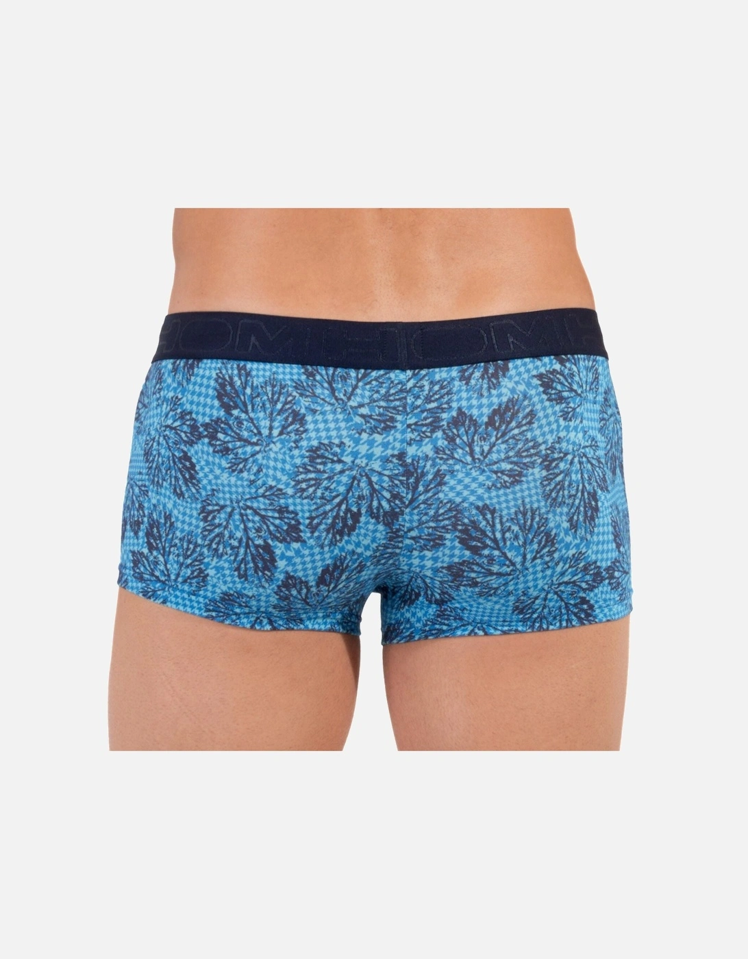 Douro Leaves Print Boxer Trunk, Blue