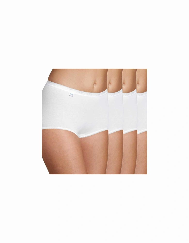 Basic+ 4-Pack Maxi Briefs, White