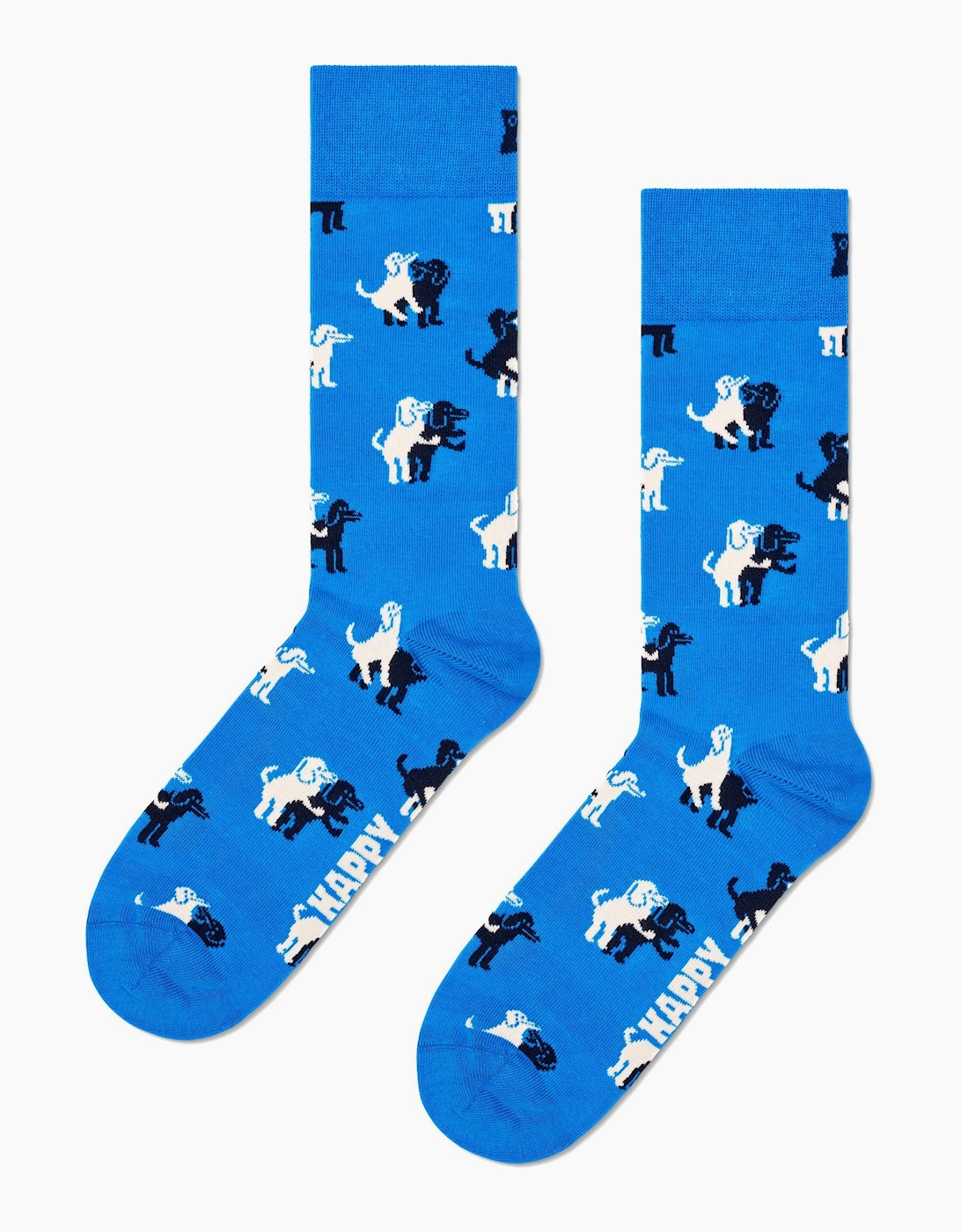 Women's Doggy Style Socks, Blue - Blue/Blue - Size: 5/4/4.5/7/6.5/6/5.5/3/3.5