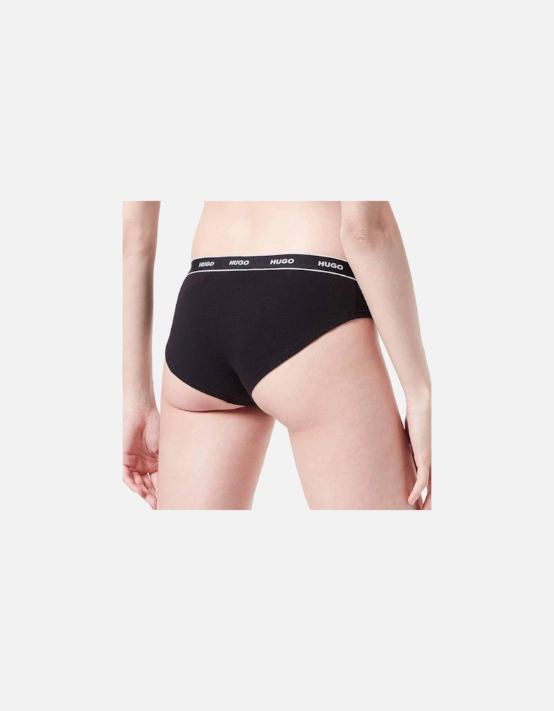 3-Pack Logo Brief, Black/White/Black