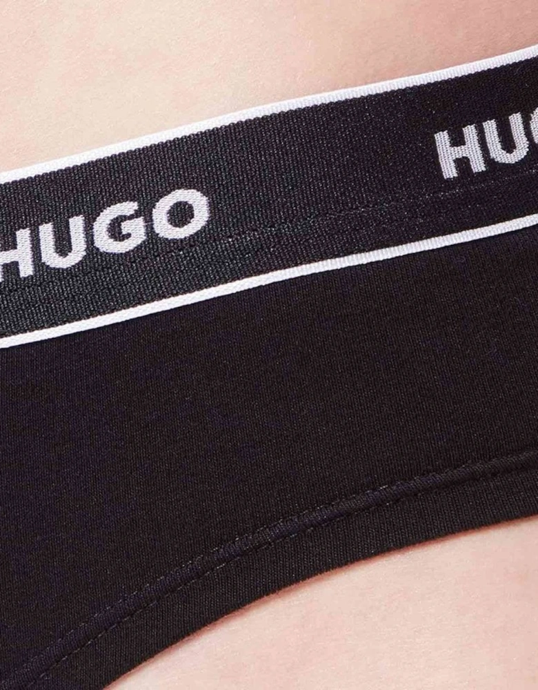 3-Pack Logo Brief, Black/White/Black