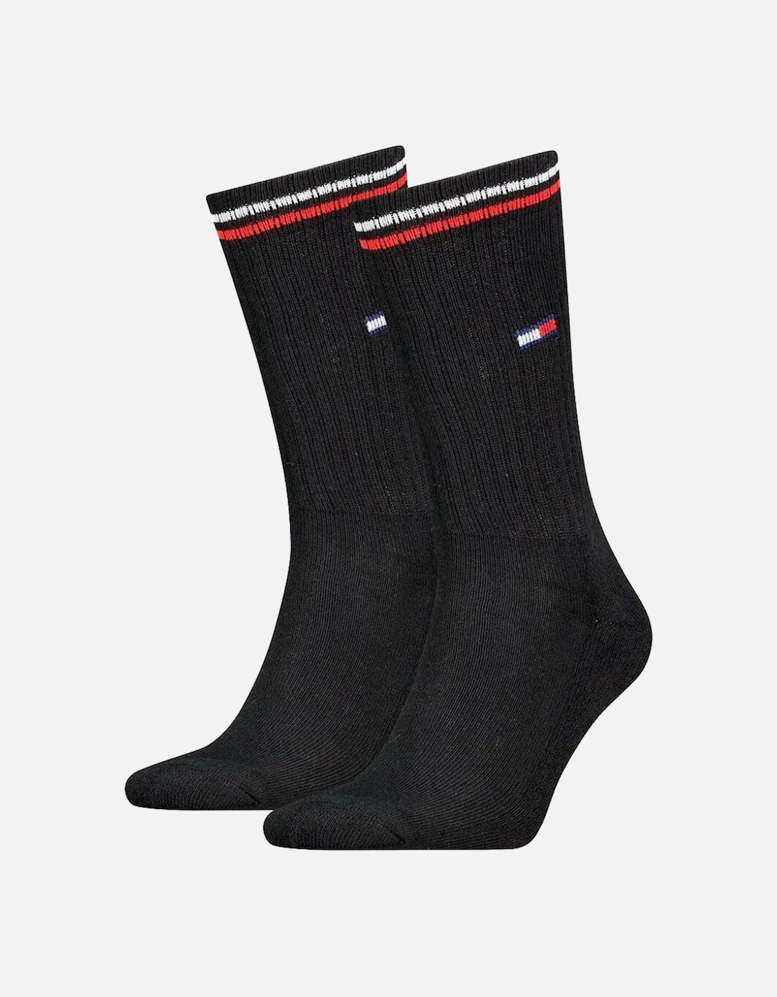 2-Pack Tommy Jeans Logo Sports Socks, Black, 3 of 2