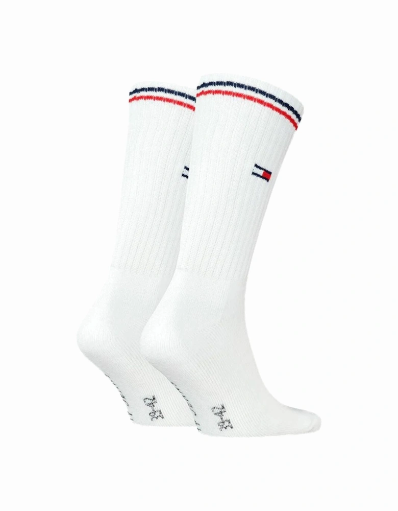 2-Pack Tommy Jeans Logo Sports Socks, White