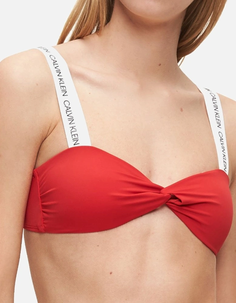 CK LOGO Bandeau Bikini Top, High Risk