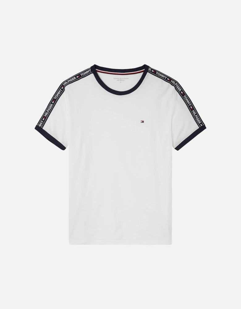 Logo Tape Crew Neck T-Shirt, White