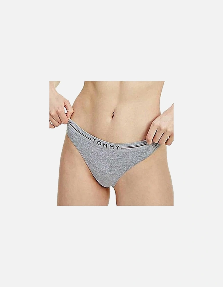 Seamless Logo Thong, Medium Grey Heather