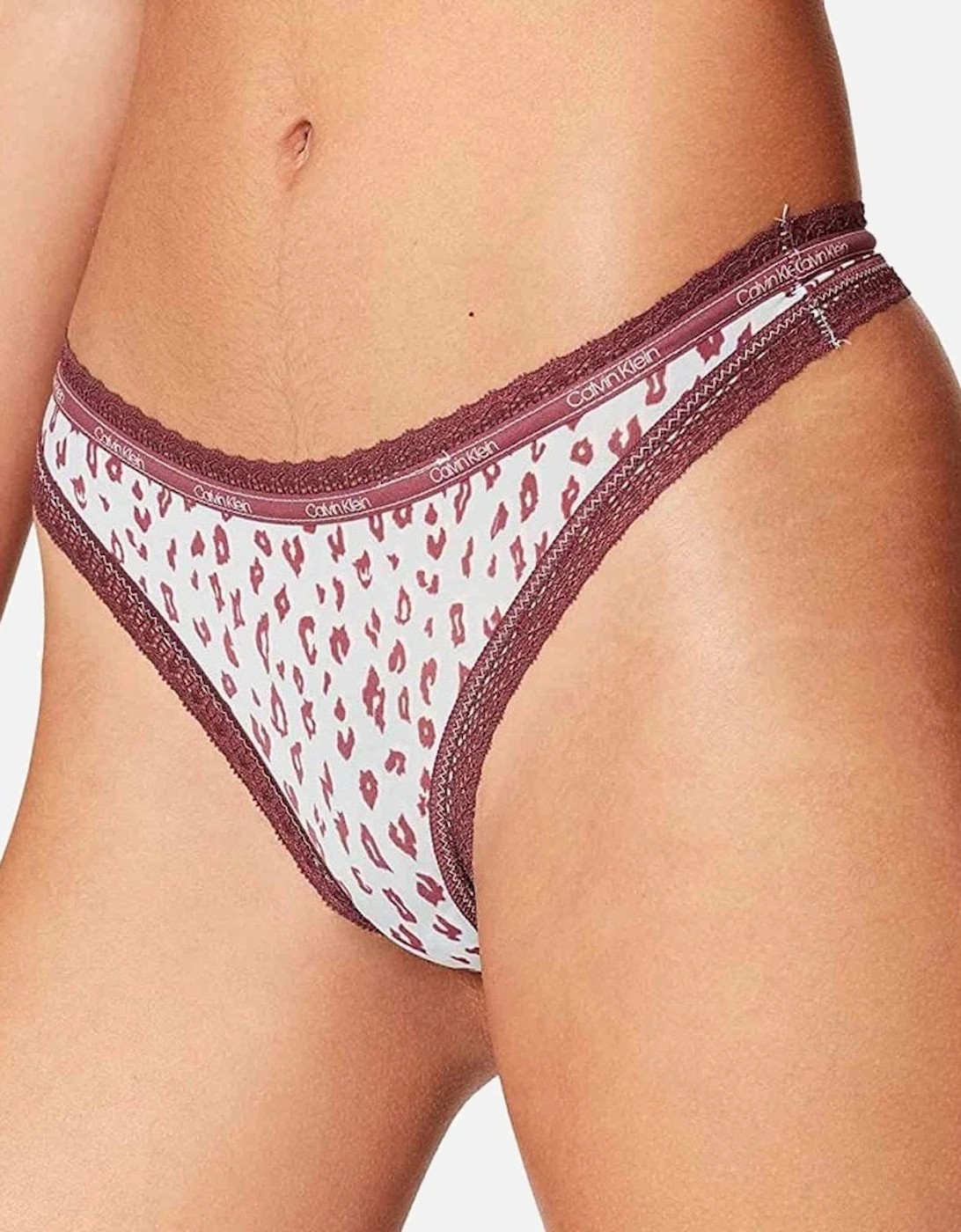 CK Lace Thong, Cheetah Shadow/Polished Blue, 4 of 3