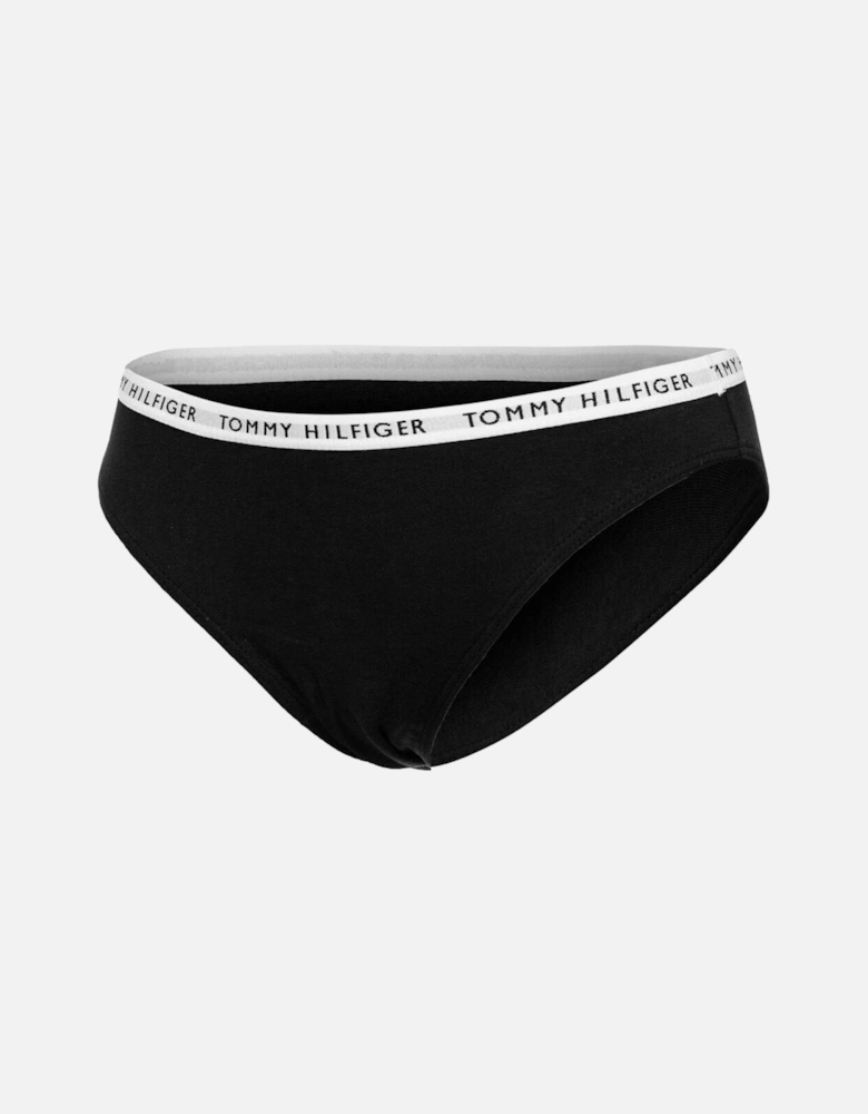 3-Pack Logo Waistband Bikini Briefs, Black