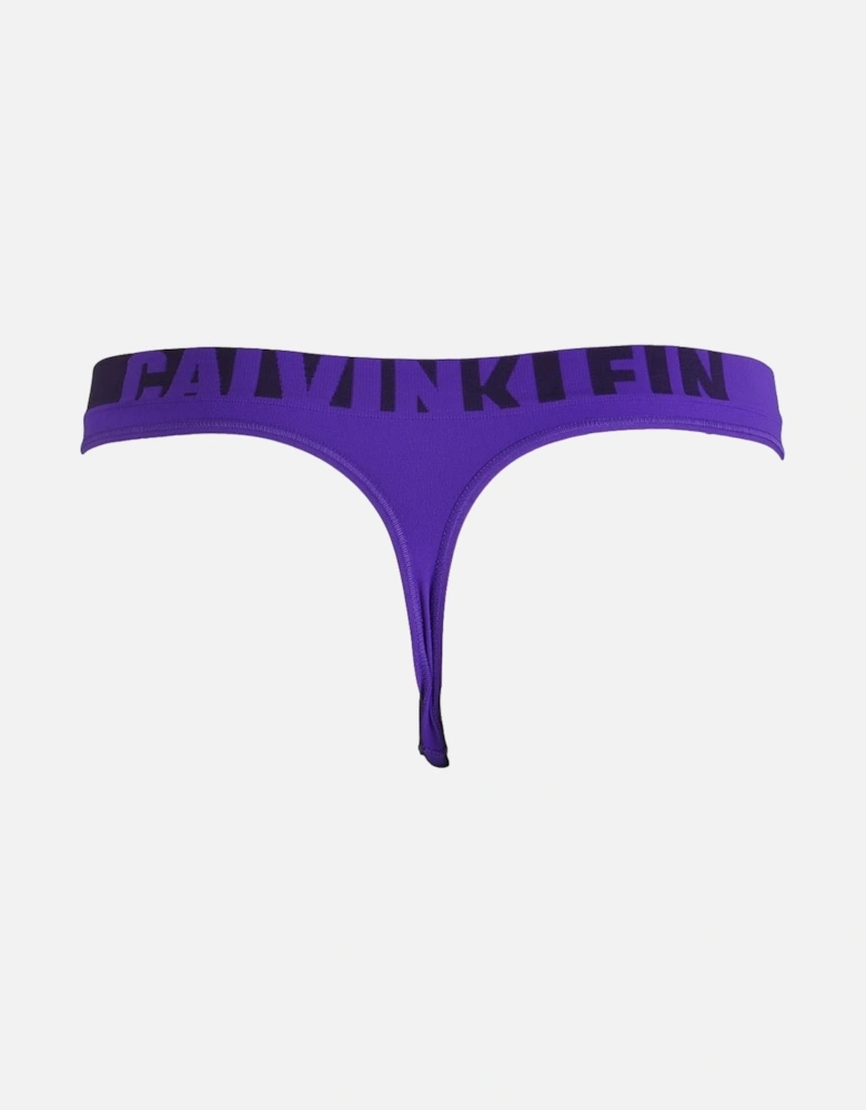 Seamless Logo Thong, Polymer Blue