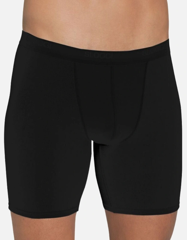 Basic Long Boxer Brief, Black