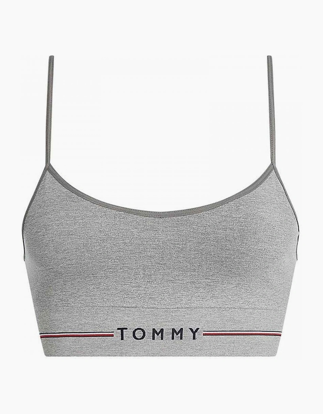 Tommy Hilfiger Women's Grey Seamless Logo Unlined Bralette, Heather  14/14 L