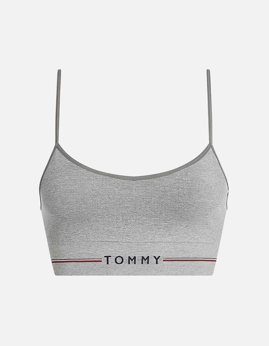 Seamless Logo Unlined Bralette, Medium Grey Heather, 3 of 2