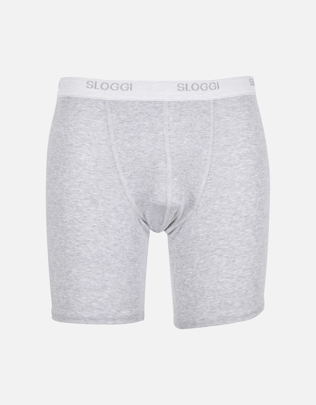 Basic Long Boxer Brief, Grey Melange, 5 of 4