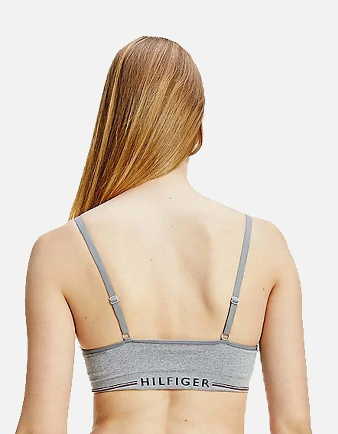 Seamless Logo Unlined Bralette, Medium Grey Heather