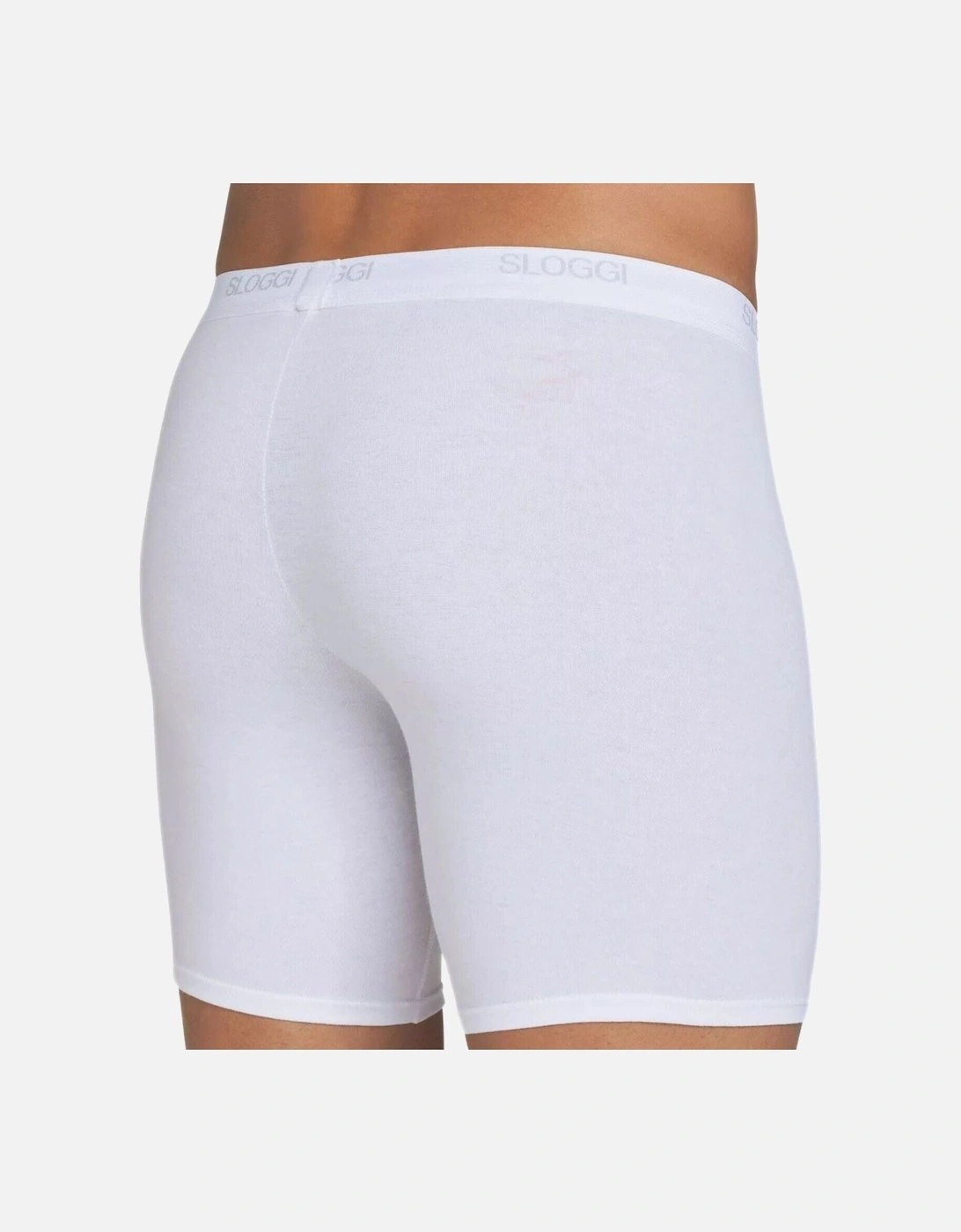 Basic Long Boxer Brief, White