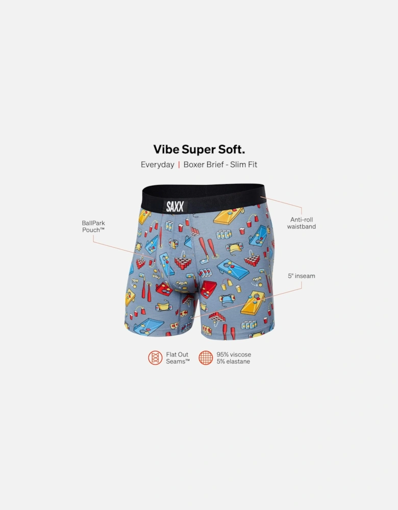 Vibe Super Soft Boxer Brief, Beer Olympics Grey