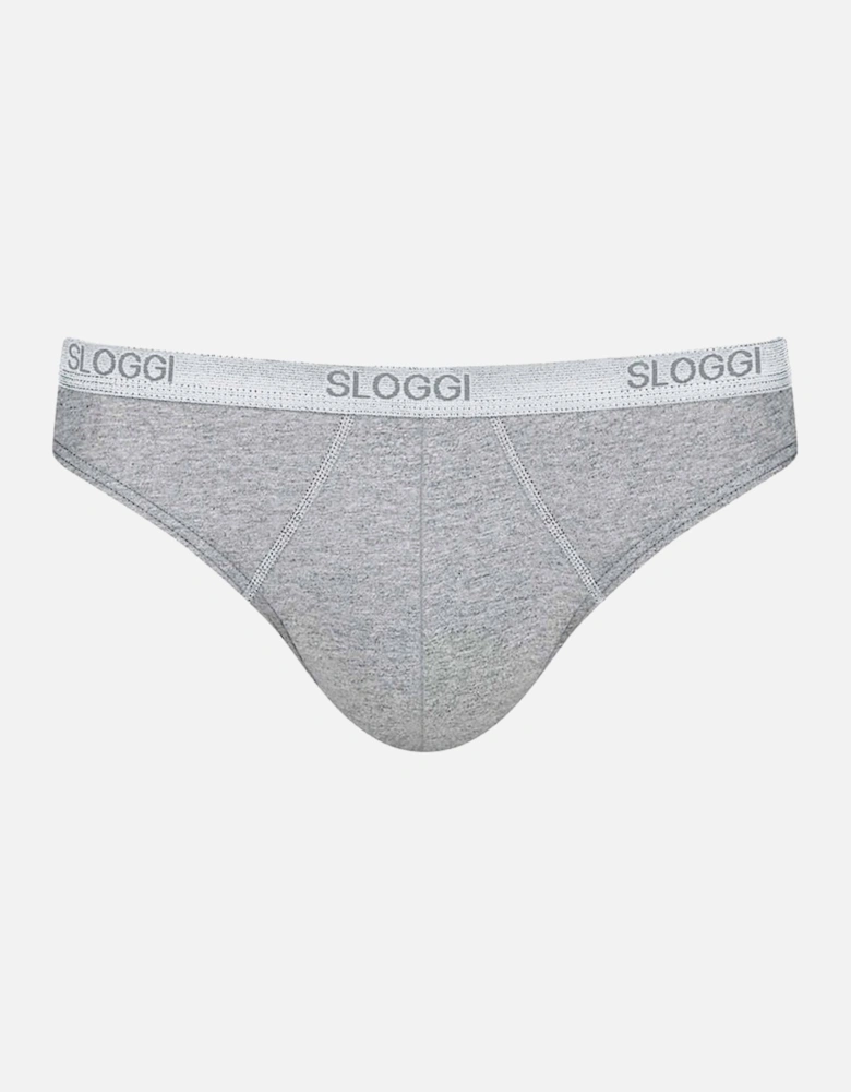 Basic Men's Mini Brief, Grey Melange