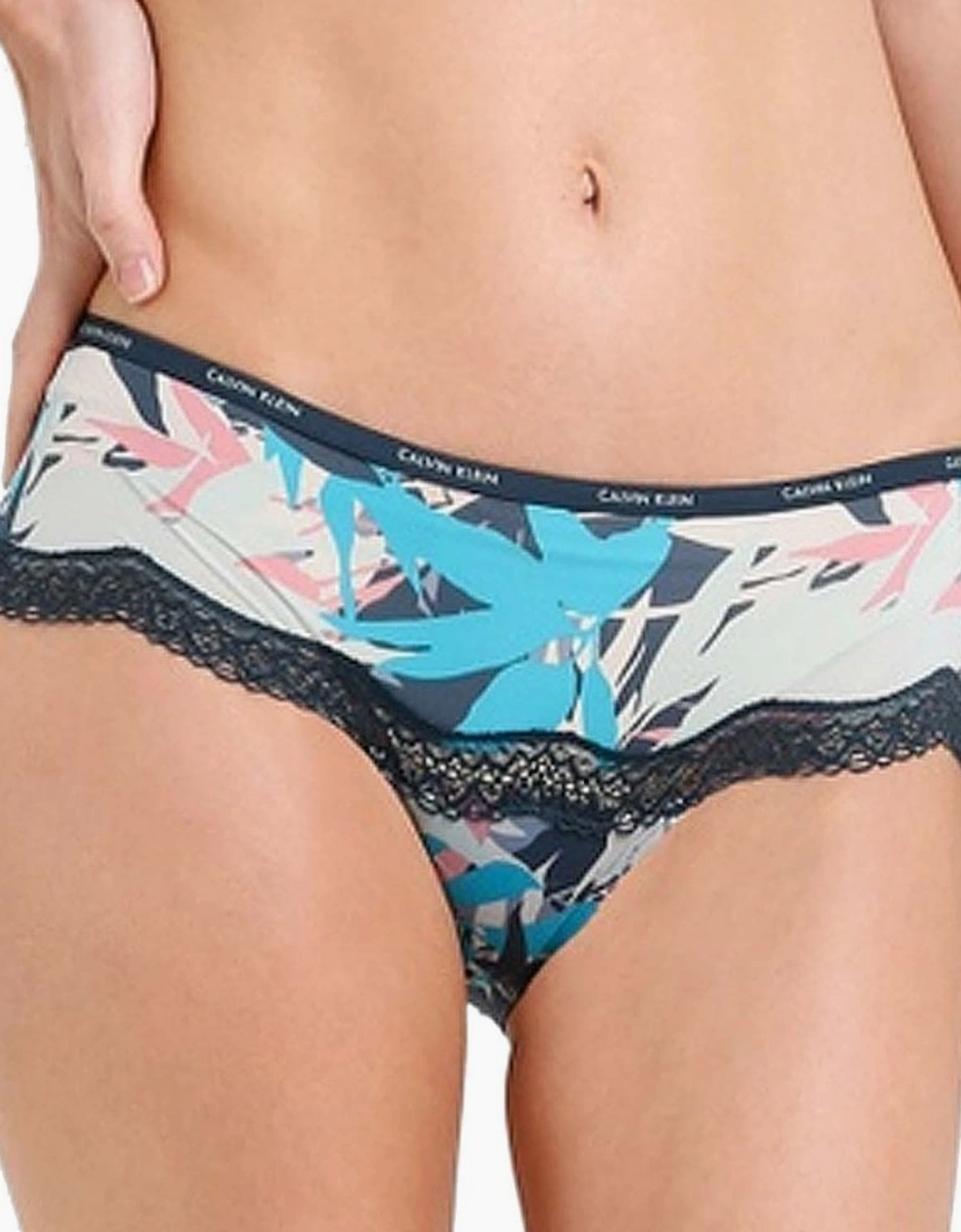 Calvin Klein Women's Sheer Marq Lace Hipster Brief, Sublime Print - Size: 14