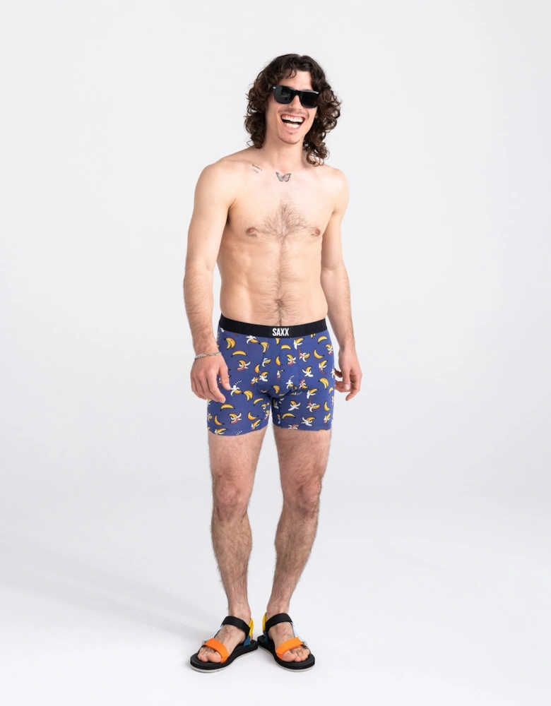 Vibe Super Soft Boxer Brief, Rainbow Bananas Navy